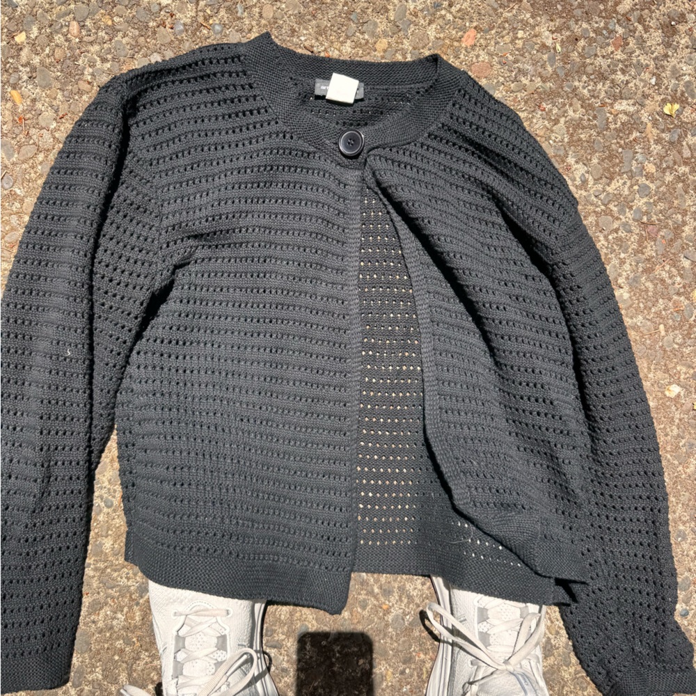 Black cardigan
